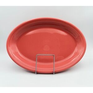 ⁠Fiesta Flamingo Pink Oval Serving Platter Ceramic‎ Dinnerware HLC USA Retired